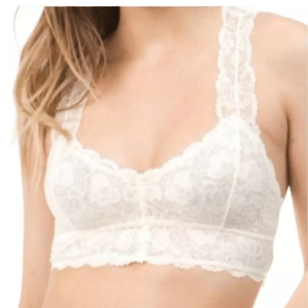 Anemone Off-White Cream Nude Lace Bralette